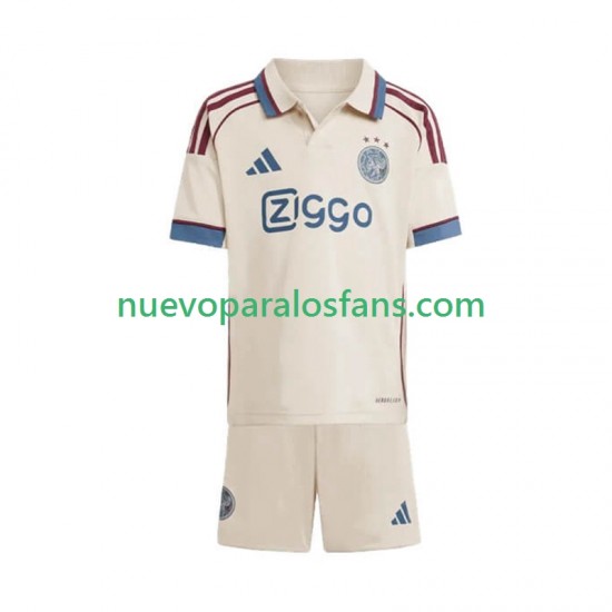 Camiseta de Fútbol AFC Ajax Niño Tercera 2025-2026 Manga Corta