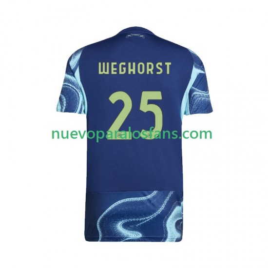 Camiseta de Fútbol AFC Ajax Wout Weghorst 25 Hombre Exterior 2025-2026 Manga Corta