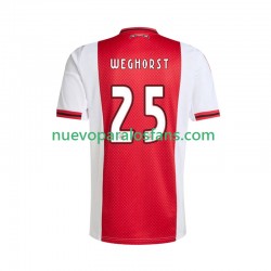Camiseta de Fútbol AFC Ajax Wout Weghorst 25 Hombre Casa 2025-2026 Manga Corta