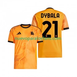 Camiseta de Fútbol AS Roma Dybala 21 Hombre Exterior 2025-2026 Manga Corta