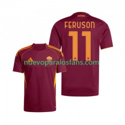 Camiseta de Fútbol AS Roma Evan Ferguson 11 Hombre Casa 2025-2026 Manga Corta