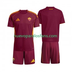 Camiseta de Fútbol AS Roma Niño Casa 2025-2026 Manga Corta