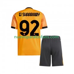 Camiseta de Fútbol AS Roma Stephan El Shaarawy 92 Niño Exterior 2025-2026 Manga Corta