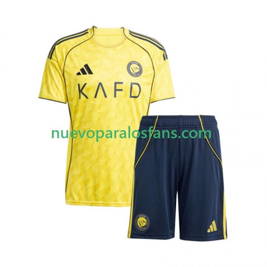 Camiseta de Fútbol Al Nassr Niño Casa 2025-2026 Manga Corta