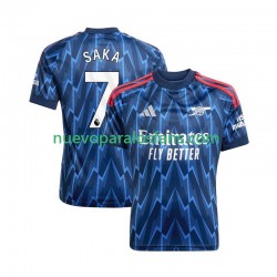 Camiseta de Fútbol Arsenal Bukayo Saka 7 Hombre Exterior 2025-2026 Manga Corta