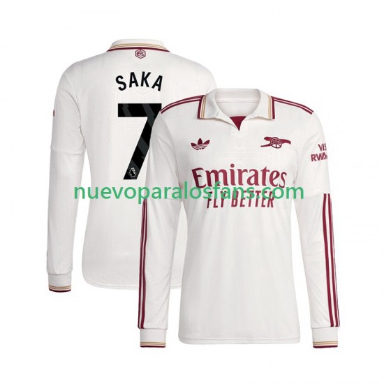Camiseta de Fútbol Arsenal Bukayo Saka 7 Hombre Tercera 2025-2026 Manga Larga