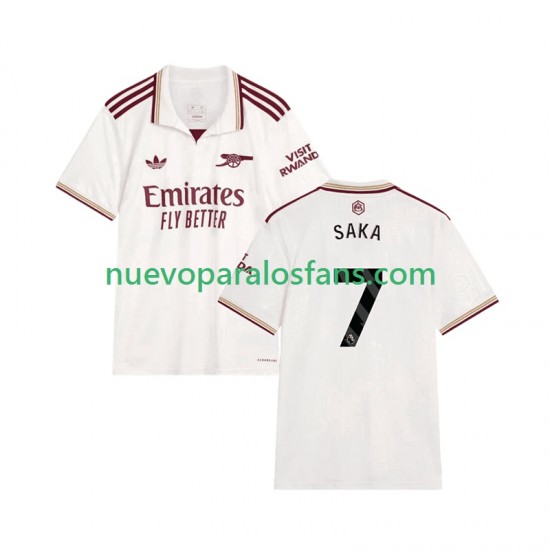Camiseta de Fútbol Arsenal Bukayo Saka 7 Hombre Tercera 2025-2026 Manga Corta