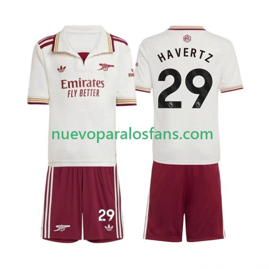 Camiseta de Fútbol Arsenal Kai Havertz 29 Niño Tercera 2025-2026 Manga Corta