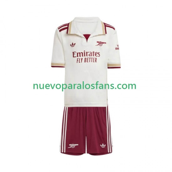 Camiseta de Fútbol Arsenal Niño Tercera 2025-2026 Manga Corta