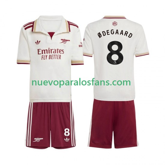 Camiseta de Fútbol Arsenal Martin Odegaard 8 Niño Tercera 2025-2026 Manga Corta