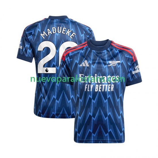 Camiseta de Fútbol Arsenal Noni Madueke 20 Hombre Exterior 2025-2026 Manga Corta
