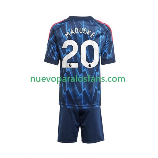 Camiseta de Fútbol Arsenal Noni Madueke 20 Niño Exterior 2025-2026 Manga Corta
