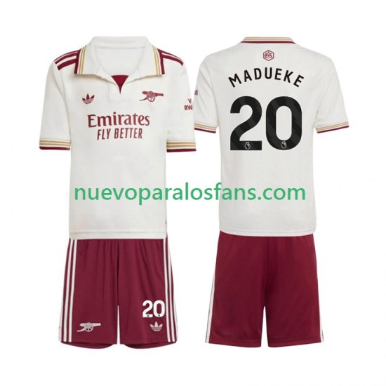 Camiseta de Fútbol Arsenal Noni Madueke 20 Niño Tercera 2025-2026 Manga Corta