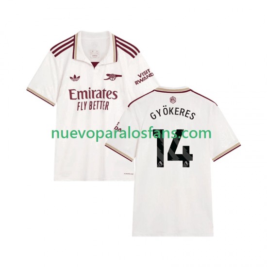 Camiseta de Fútbol Arsenal Viktor Gyokeres 14 Hombre Tercera 2025-2026 Manga Corta