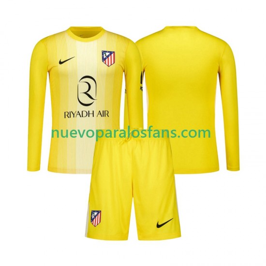 Camiseta de Fútbol Atlético Madrid Portero Niño Casa 2025-2026 Manga Larga