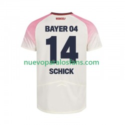 Camiseta de Fútbol Bayer 04 Leverkusen Patrik Schick 14 Hombre Exterior 2025-2026 Manga Corta