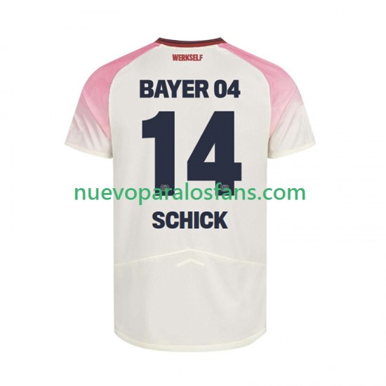 Camiseta de Fútbol Bayer 04 Leverkusen Patrik Schick 14 Hombre Exterior 2025-2026 Manga Corta