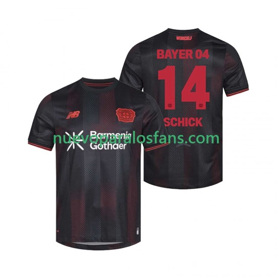 Camiseta de Fútbol Bayer 04 Leverkusen Patrik Schick 14 Hombre Casa 2025-2026 Manga Corta