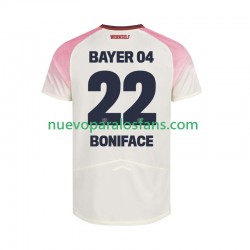 Camiseta de Fútbol Bayer 04 Leverkusen Victor Boniface 22 Hombre Exterior 2025-2026 Manga Corta