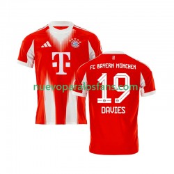 Camiseta de Fútbol Bayern de Múnich Alphonso Davies 19 Hombre Casa 2025-2026 Manga Corta