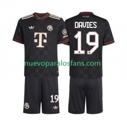 Camiseta de Fútbol Bayern de Múnich Alphonso Davies 19 Niño Tercera 2025-2026 Manga Corta