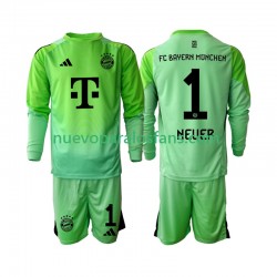 Camiseta de Fútbol Bayern de Múnich Neuer 1 Portero Niño Casa 2025-2026 Manga Larga