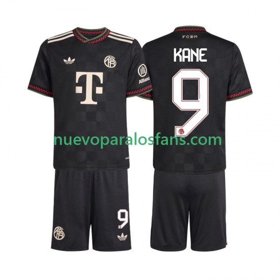 Camiseta de Fútbol Bayern de Múnich Harry Kane 9 Niño Tercera 2025-2026 Manga Corta