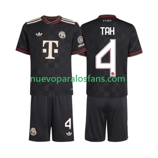 Camiseta de Fútbol Bayern de Múnich Jonathan Tah 4 Niño Tercera 2025-2026 Manga Corta
