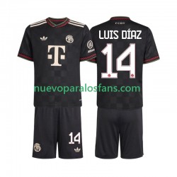 Camiseta de Fútbol Bayern de Múnich Luis Diaz 14 Niño Tercera 2025-2026 Manga Corta