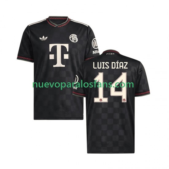 Camiseta de Fútbol Bayern de Múnich Luis Diaz 14 Hombre Tercera 2025-2026 Manga Corta