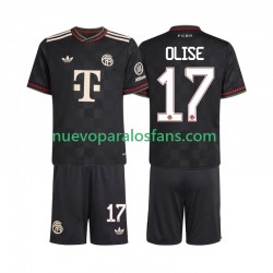 Camiseta de Fútbol Bayern de Múnich Michael Olise 17 Niño Tercera 2025-2026 Manga Corta