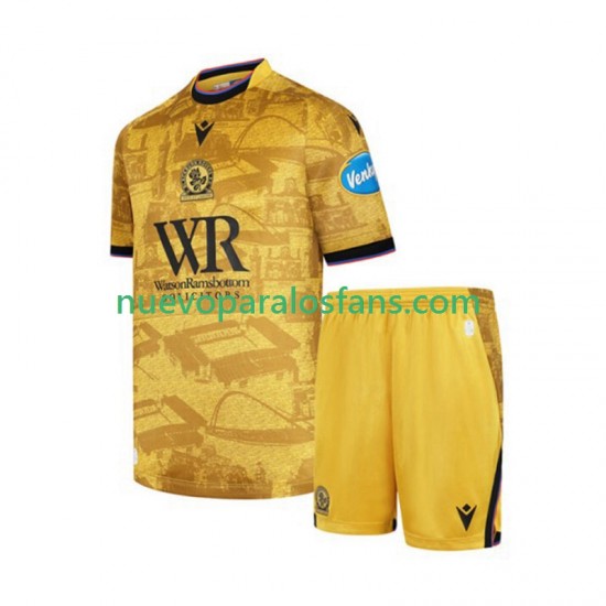 Camiseta de Fútbol Blackburn Rovers Niño Exterior 2025-2026 Manga Corta