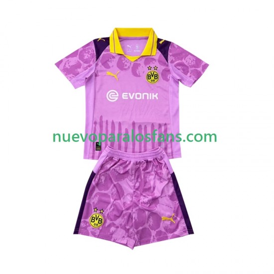 Camiseta de Fútbol Borussia Dortmund FIFA CWC Portero Niño Casa 2025 Manga Corta