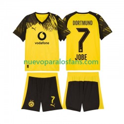Camiseta de Fútbol Borussia Dortmund Jobe Bellingham 7 Niño Casa 2025-2026 Manga Corta