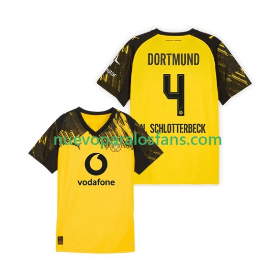 Camiseta de Fútbol Borussia Dortmund Nico Schlotterbeck 4 Hombre Casa 2025-2026 Manga Corta