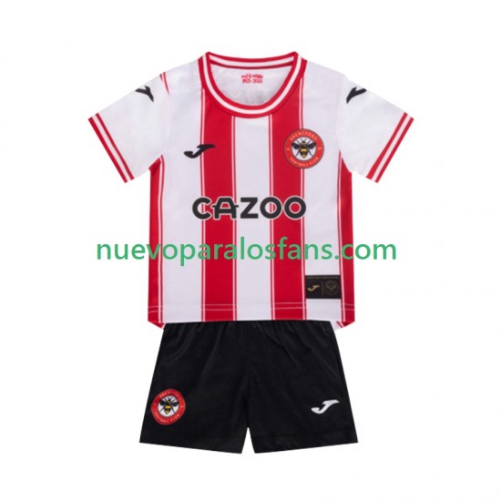 Camiseta de Fútbol Brentford Niño Casa 2025-2026 Manga Corta