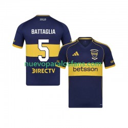 Camiseta de Fútbol CA Boca Juniors Rodrigo Battaglia 5 Hombre Casa 2025-2026 Manga Corta