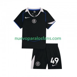 Camiseta de Fútbol Chelsea Alejandro Garnacho 49 Niño Tercera 2025-2026 Manga Corta