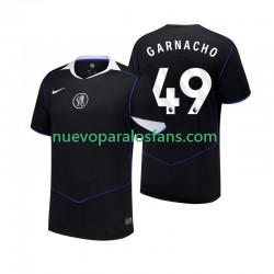 Camiseta de Fútbol Chelsea Alejandro Garnacho 49 Hombre Tercera 2025-2026 Manga Corta