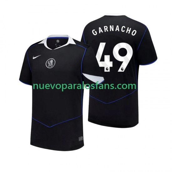 Camiseta de Fútbol Chelsea Alejandro Garnacho 49 Hombre Tercera 2025-2026 Manga Corta