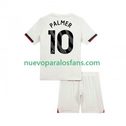 Camiseta de Fútbol Chelsea Cole Palmer 10 Niño Exterior 2025-2026 Manga Corta