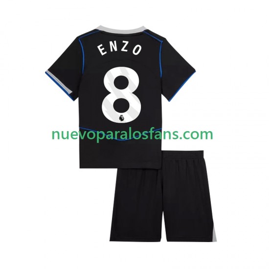 Camiseta de Fútbol Chelsea Enzo Fernandez 8 Niño Tercera 2025-2026 Manga Corta