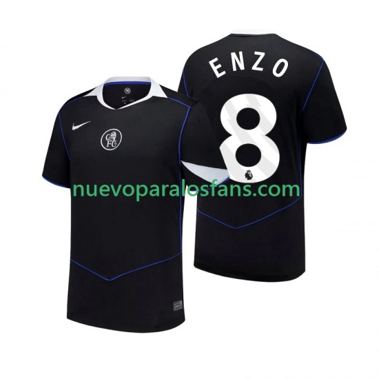Camiseta de Fútbol Chelsea Enzo Fernandez 8 Hombre Tercera 2025-2026 Manga Corta