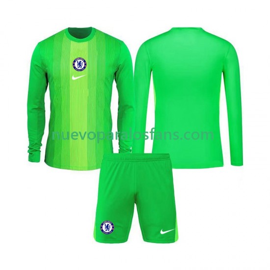 Camiseta de Fútbol Chelsea Portero Niño Exterior 2025-2026 Manga Larga