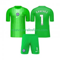 Camiseta de Fútbol Chelsea Robert Sanchez 1 Portero Niño Exterior 2025-2026 Manga Corta
