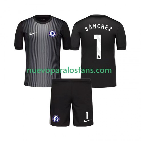 Camiseta de Fútbol Chelsea Robert Sanchez 1 Portero Niño Casa 2025-2026 Manga Corta