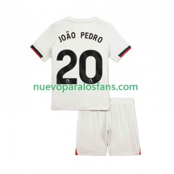 Camiseta de Fútbol Chelsea Joao Pedro 20 Niño Exterior 2025-2026 Manga Corta