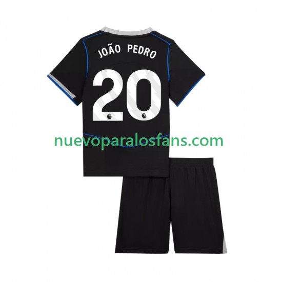 Camiseta de Fútbol Chelsea Joao Pedro 20 Niño Tercera 2025-2026 Manga Corta