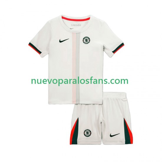 Camiseta de Fútbol Chelsea Niño Exterior 2025-2026 Manga Corta