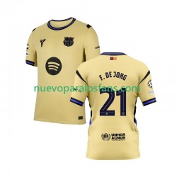 Camiseta de Fútbol FC Barcelona Frenkie de Jong 21 Champions League Hombre Exterior 2025-2026 Manga Corta